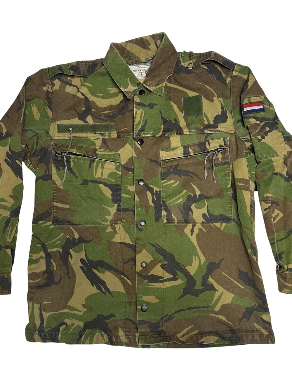 Men's Camouflage Button-Front Casual Field Shirt - Green Camo